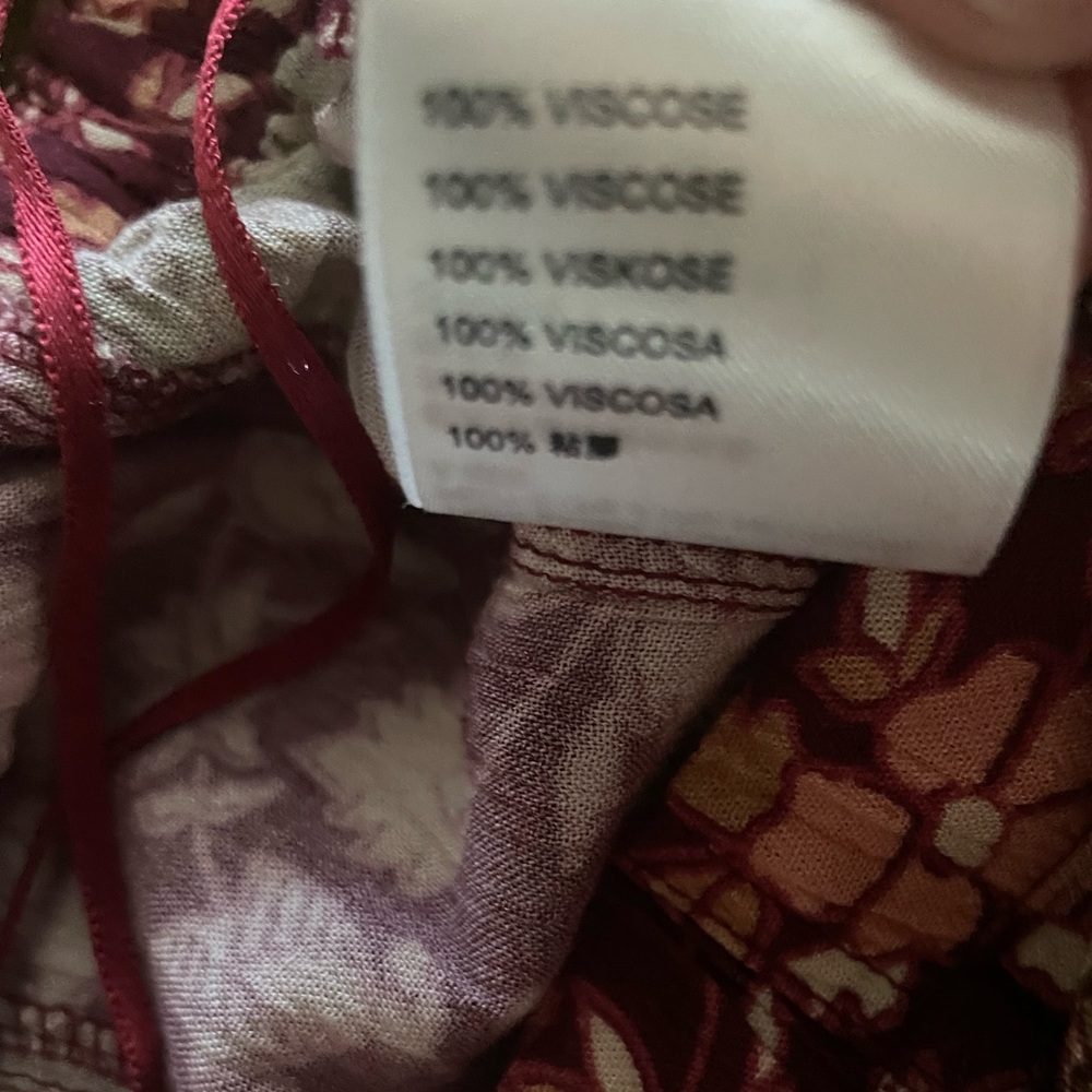NWOT! Free People Bali Boho flare pants. Color multi reds and greens. Sizes: M,L - Picture 12 of 14